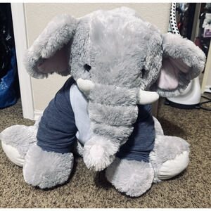 Elephant Plush Stuffed Animal 24" Gray JUMBO XL LARGE Sitting Walmart